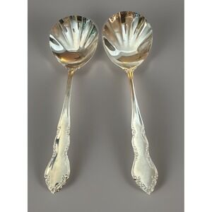 Retroneu  Jenna Stainless K-18 Korea Serving Spoons Shell Set Of 2